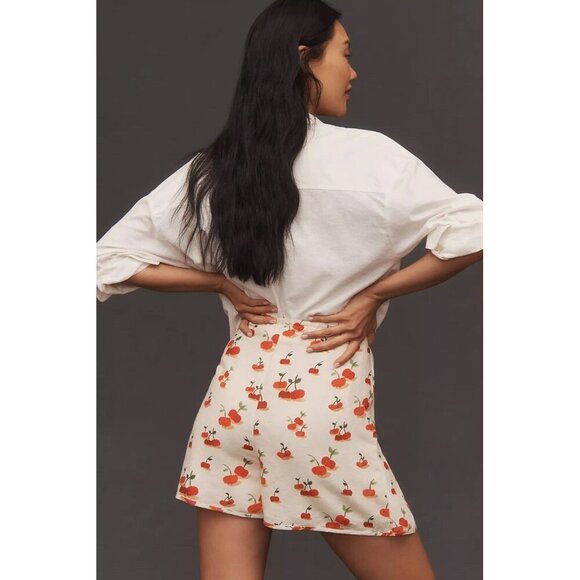 NWT Size S - Farm Rio Cherry Linen Blend Skort (NWT US$ 148) - Picture 7 of 16